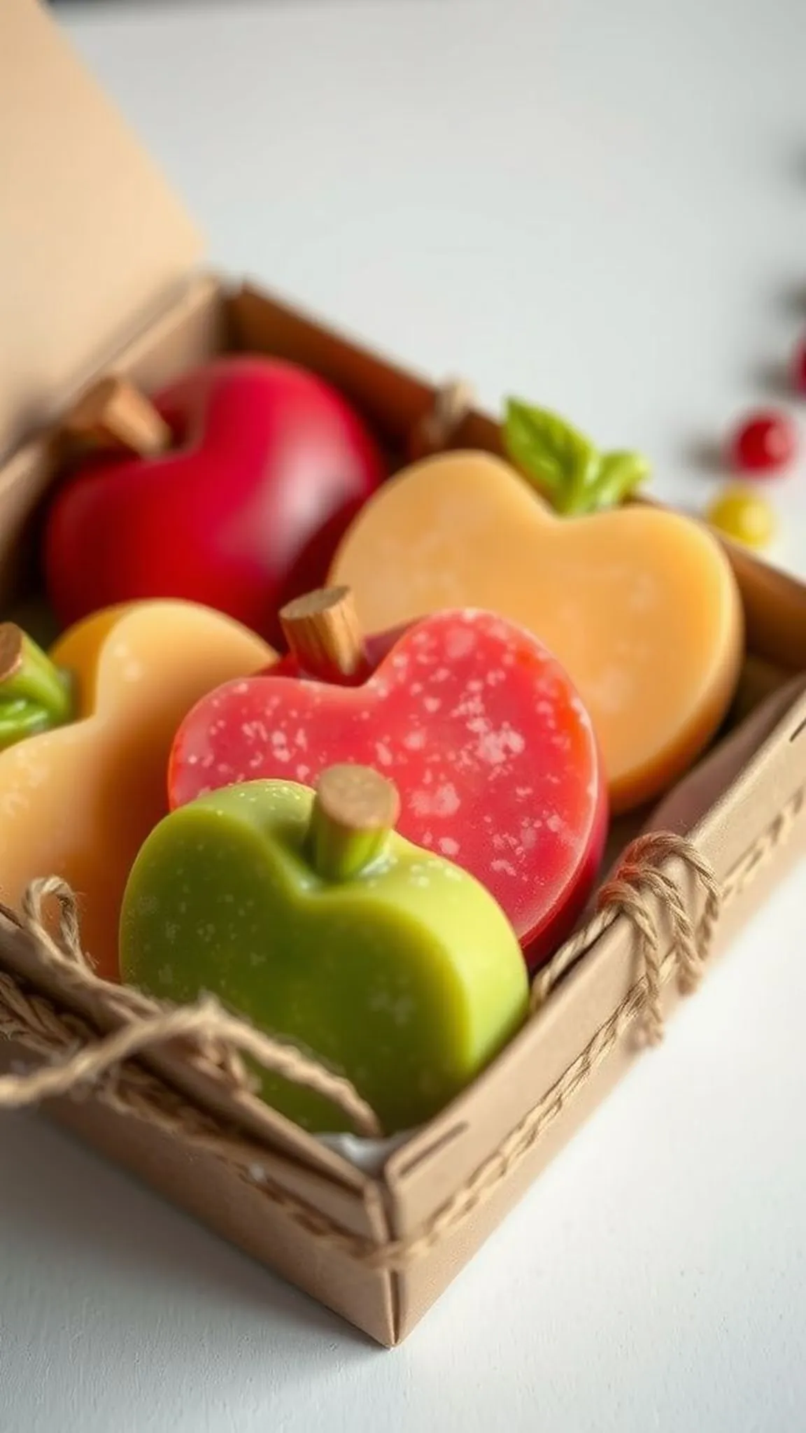 Apple-themed Soap Bars in a Kraft Presentation Box