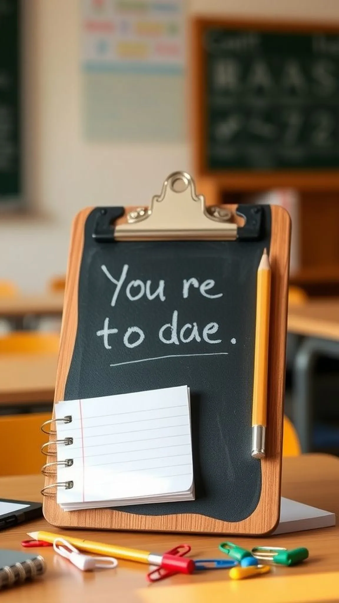 Chalkboard Clipboard with a Personalized Message