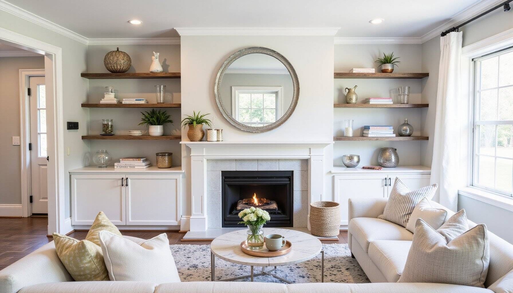 affordable ways to style open shelving and mantels featured