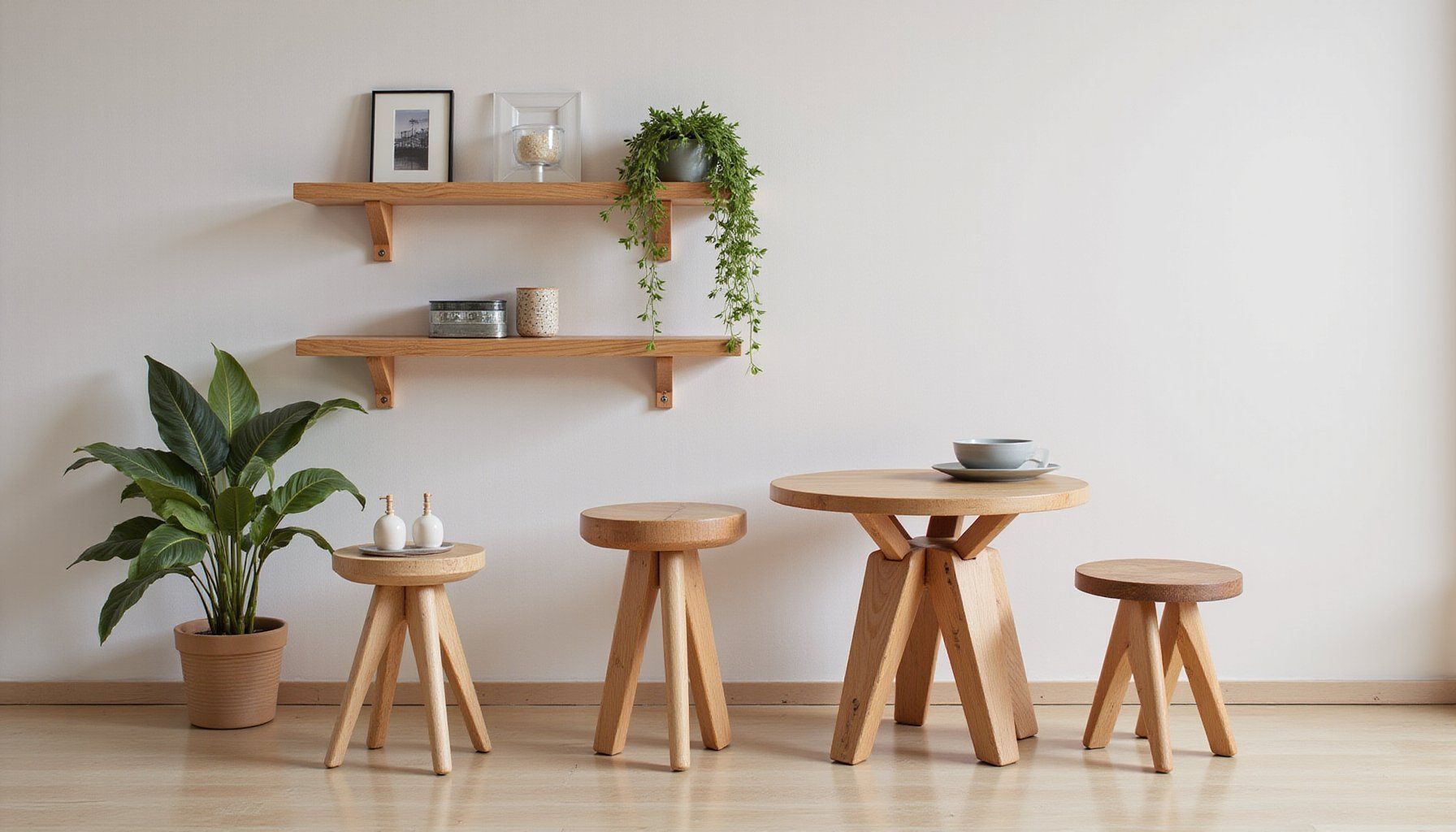 beginner woodworking projects shelves stools and small tables featured