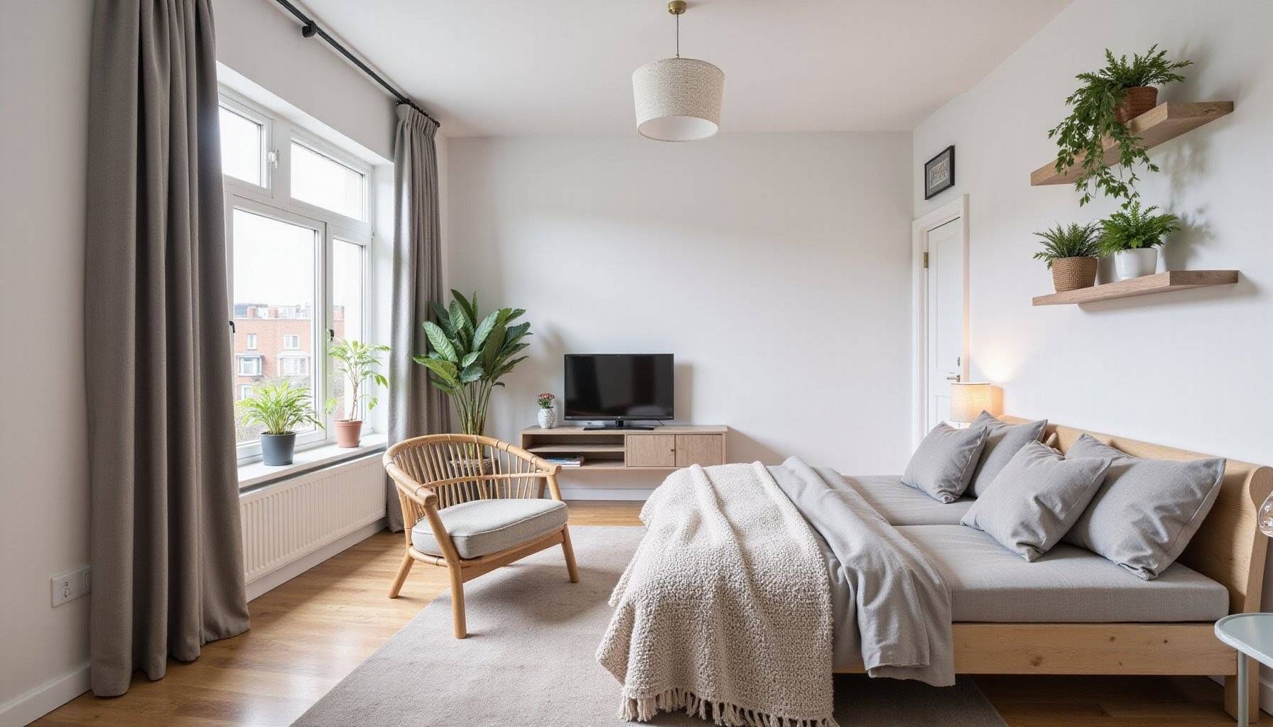 how to create designated zones in a studio apartment without walls featured