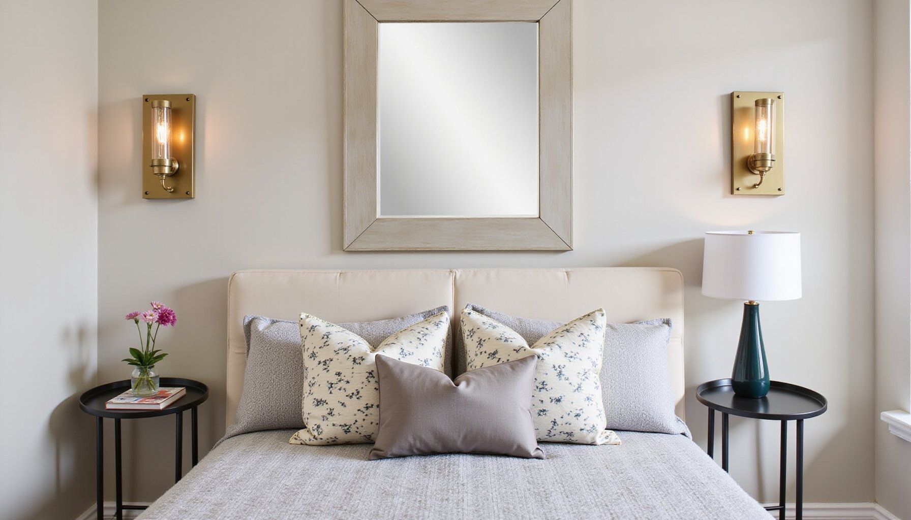 how to use mirrors and lighting to make small rooms look larger featured