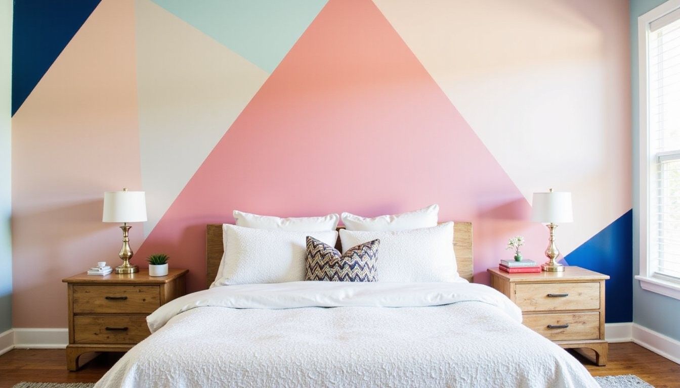 Idea 1 — Geometric Painted Mural